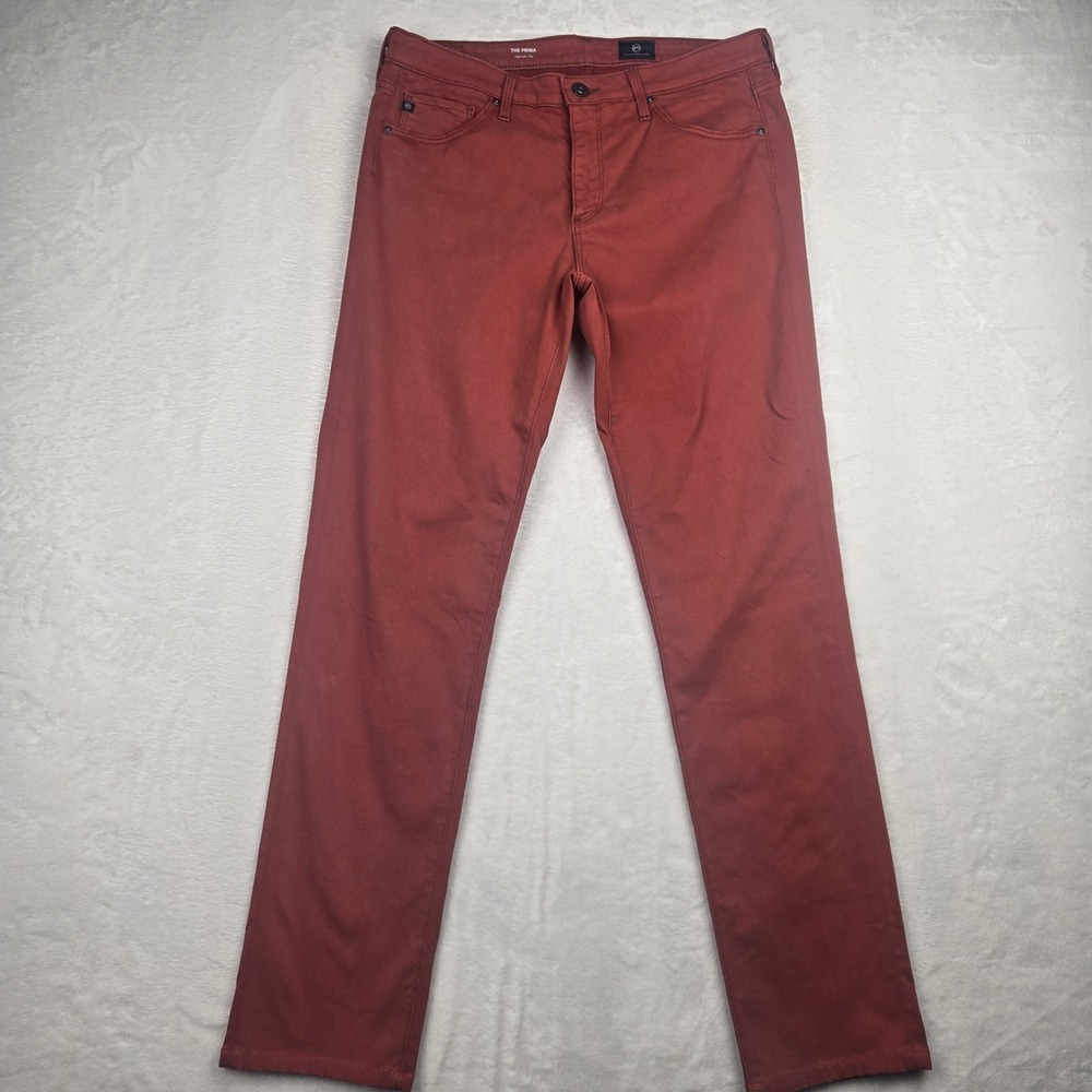 Adriano Goldschmied Jeans 29R Red The Prima‎ Cigarette Leg Skinny Jeans Denim